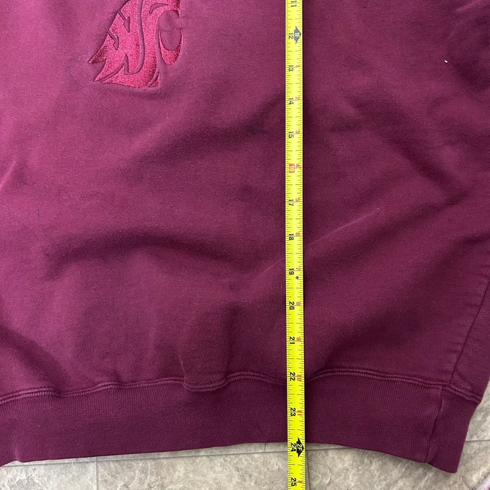 Vintage 90s Washington State University Sweatshirt Maroon college crewneck - Picture 9 of 9